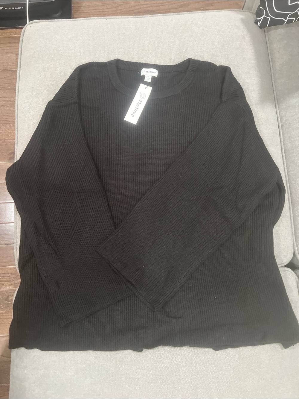 Women’s Black Ribbed Knit Matching Set - Picture 2 of 4